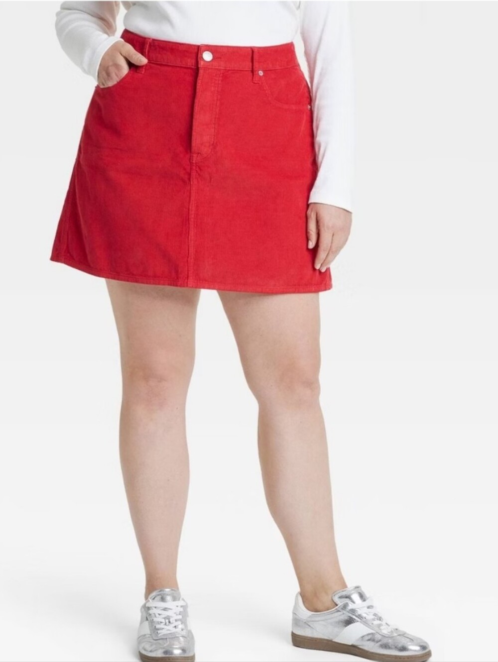 Women's Corduroy Mini Skirt - Universal Thread Red 24
